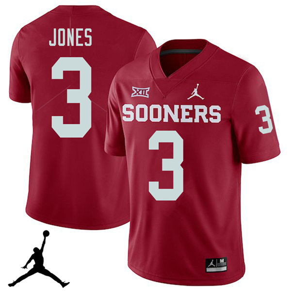 Jordan Brand Men #3 Mykel Jones Oklahoma Sooners 2018 College Football Jerseys Sale-Crimson
